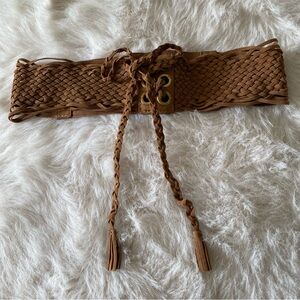 Braided Tan Belt